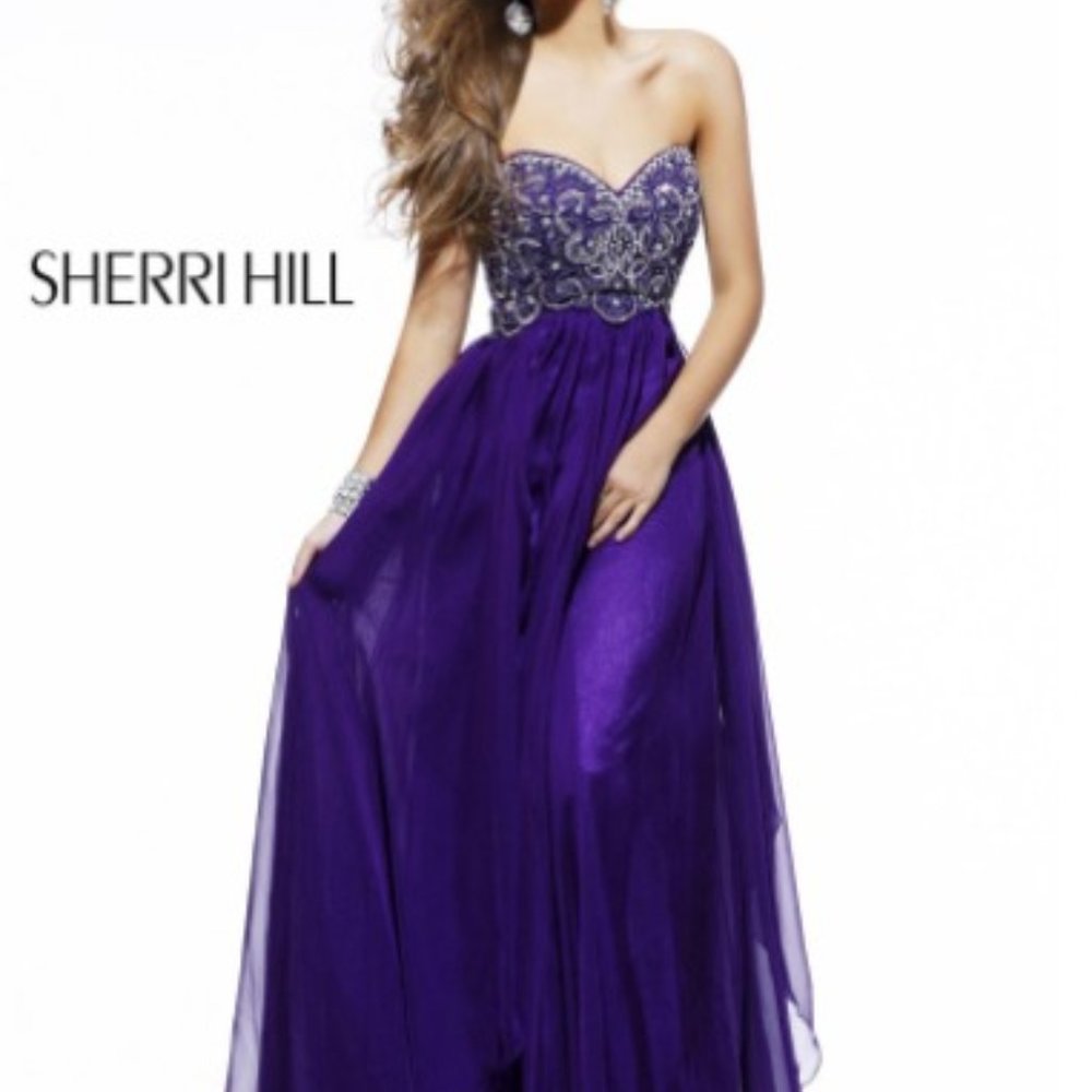 Size 2 Sherri Hill Purple Prom Dress
